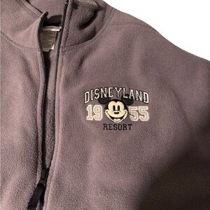 Disneyland Disney Resort 1955 Mickey Mouse Gray Fleece Jacket - Medium